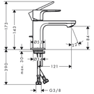 hansgrohe-rebris-s-matt-black-single-lever-basin-mixer-tap-80-coolstart-ecosmart-plus--pop-up-waste-