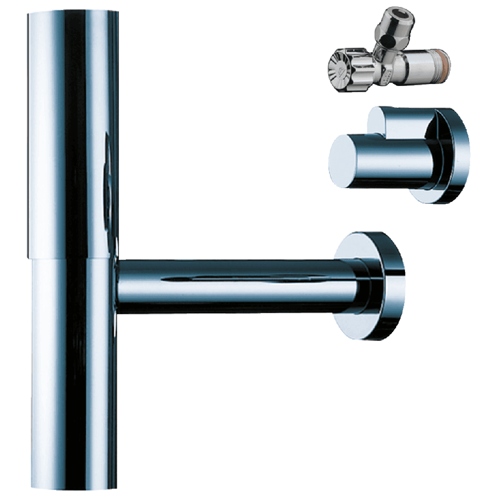 Hansgrohe Flowstar S Chrome Bottle Trap with Angle Valves
