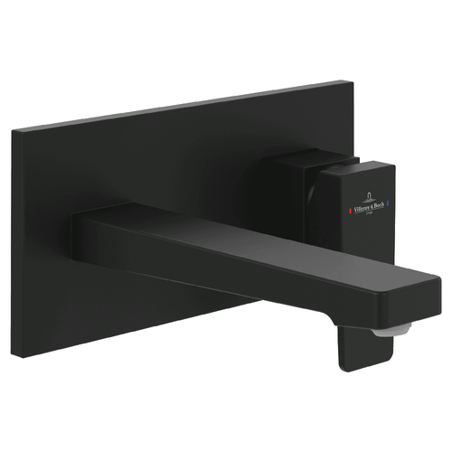 Villeroy & Boch Architectura Square Wall Mounted Single Lever Basin Mixer, No Waste