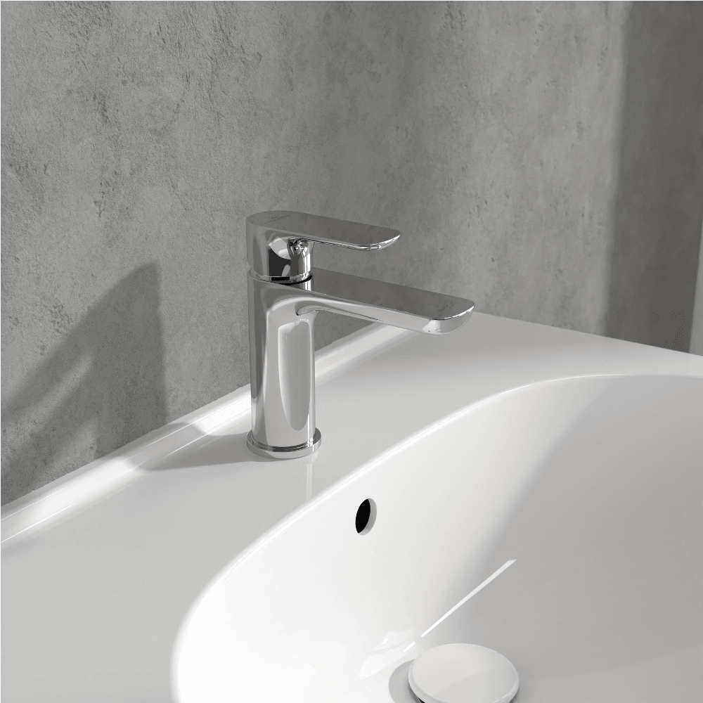 Villeroy & Boch O.novo Chrome Single-lever basin mixer, No Waste
