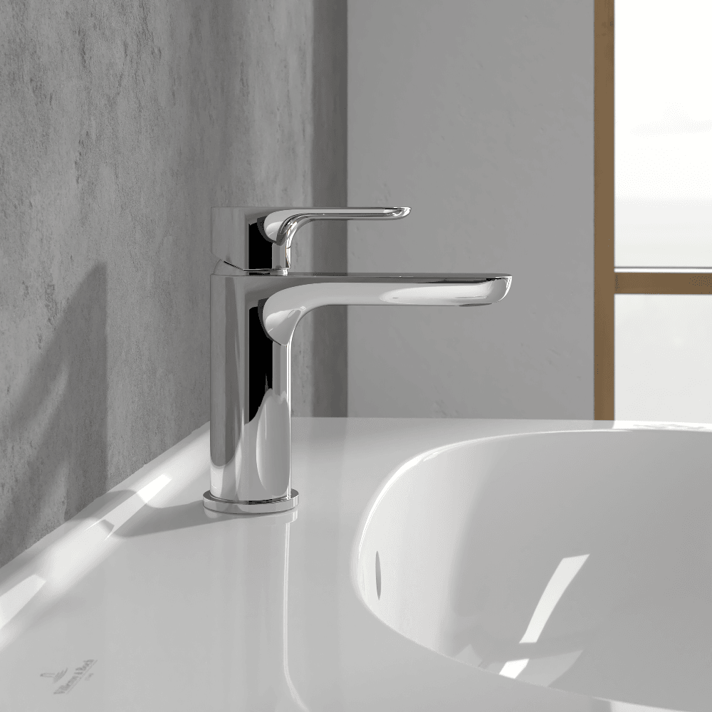 Villeroy & Boch O.novo Chrome Single-lever basin mixer, No Waste