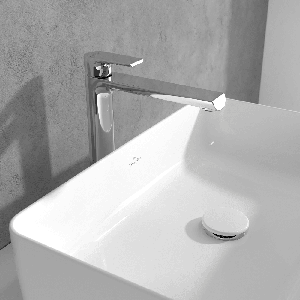 Villeroy & Boch Liberty Chrome Tall Single Lever Basin mixer, No Waste
