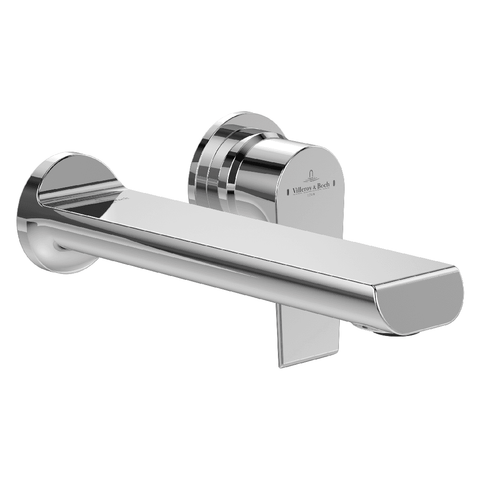 Villeroy & Boch Liberty Chrome Wall Mounted Single-lever basin mixer, 195mm Spout, No Waste