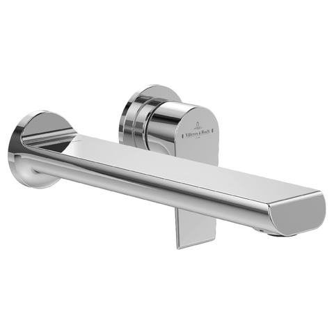 Villeroy & Boch Liberty Chrome Wall Mounted Single-lever basin mixer, 220mm Spout, No Waste