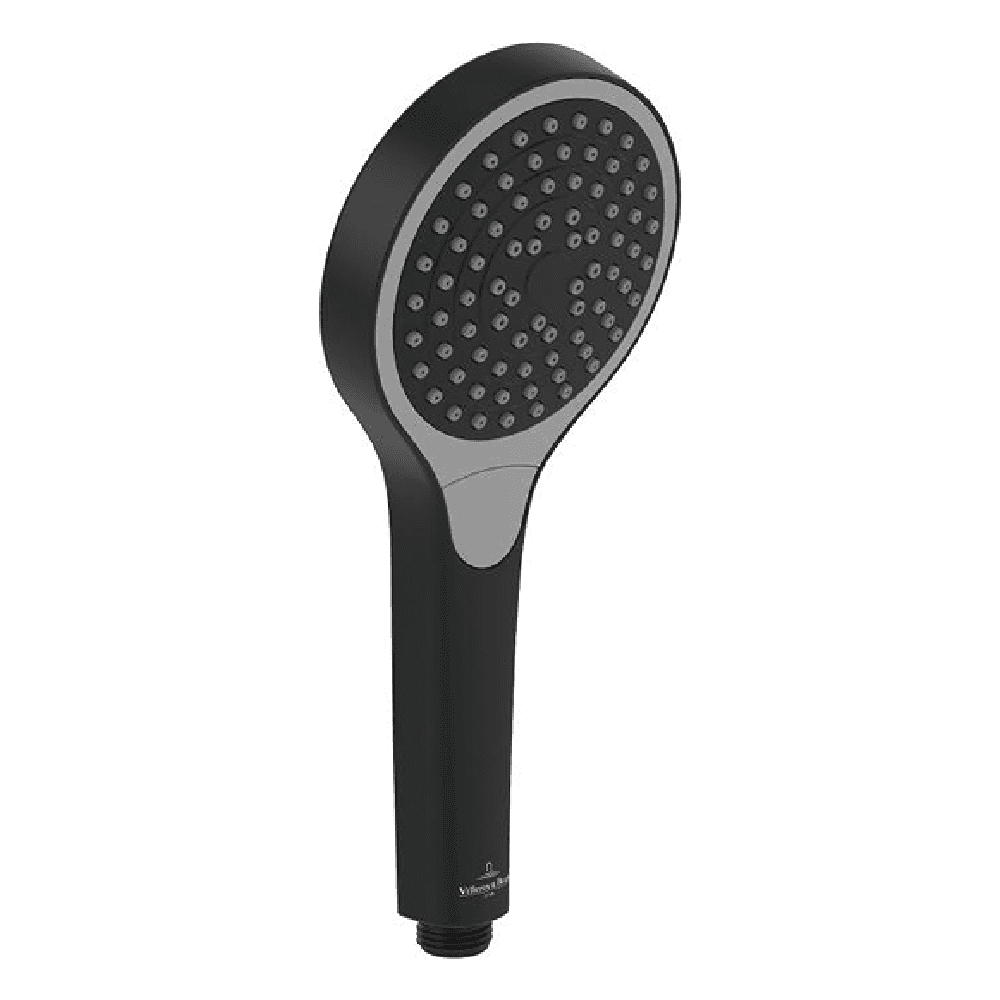Villeroy & Boch Verve Round 3 Spray Hand Shower with Matt Black and Chrome Finishes