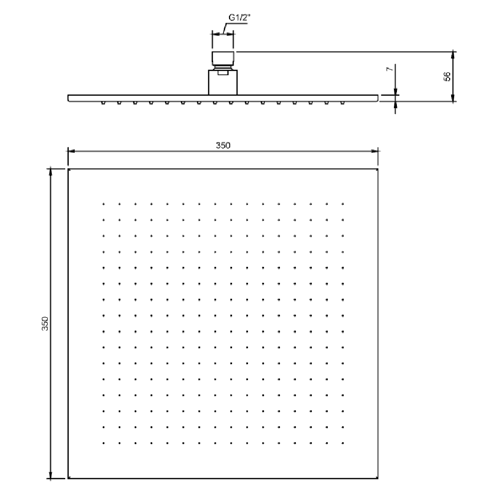 Villeroy & Boch Universal Square 350 Shower Head with Modern Design and High Performance