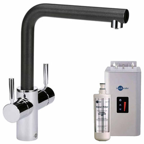 Insinkerator Anthracite 3in1 Boiling Hot Water Kitchen Tap with Neo Tank