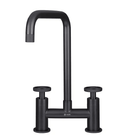 caple-ember-matt-black-bridge-kitchen-tap-with-copper-gold--black-handle-sets-