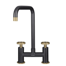 caple-ember-matt-black-bridge-kitchen-tap-with-copper-gold--black-handle-sets-