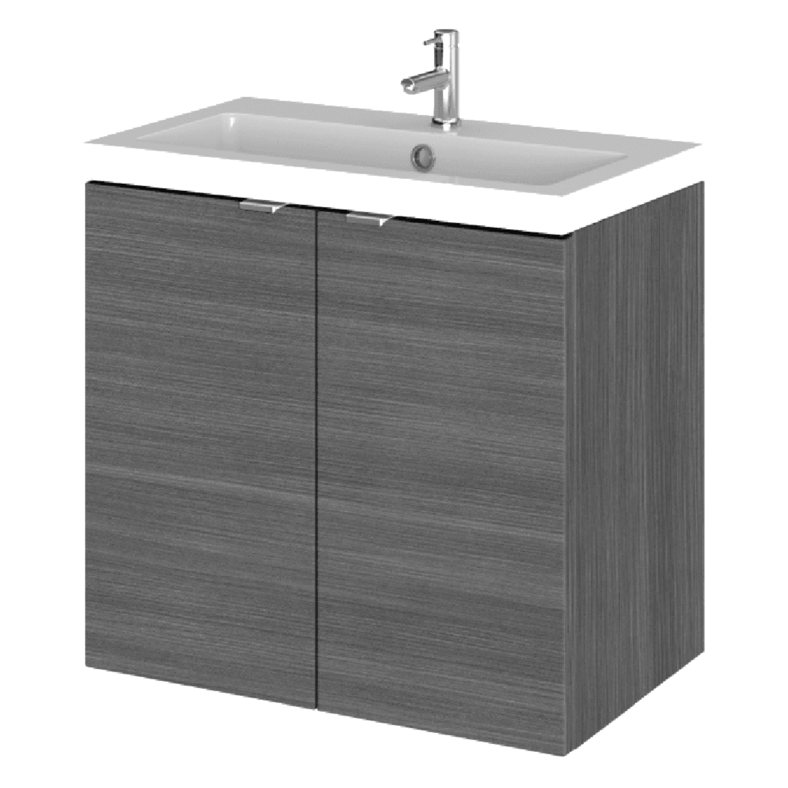 Hudson Reed Fusion 600mm Wall Hung Vanity Unit & Basin with Wall Cabinet Options
