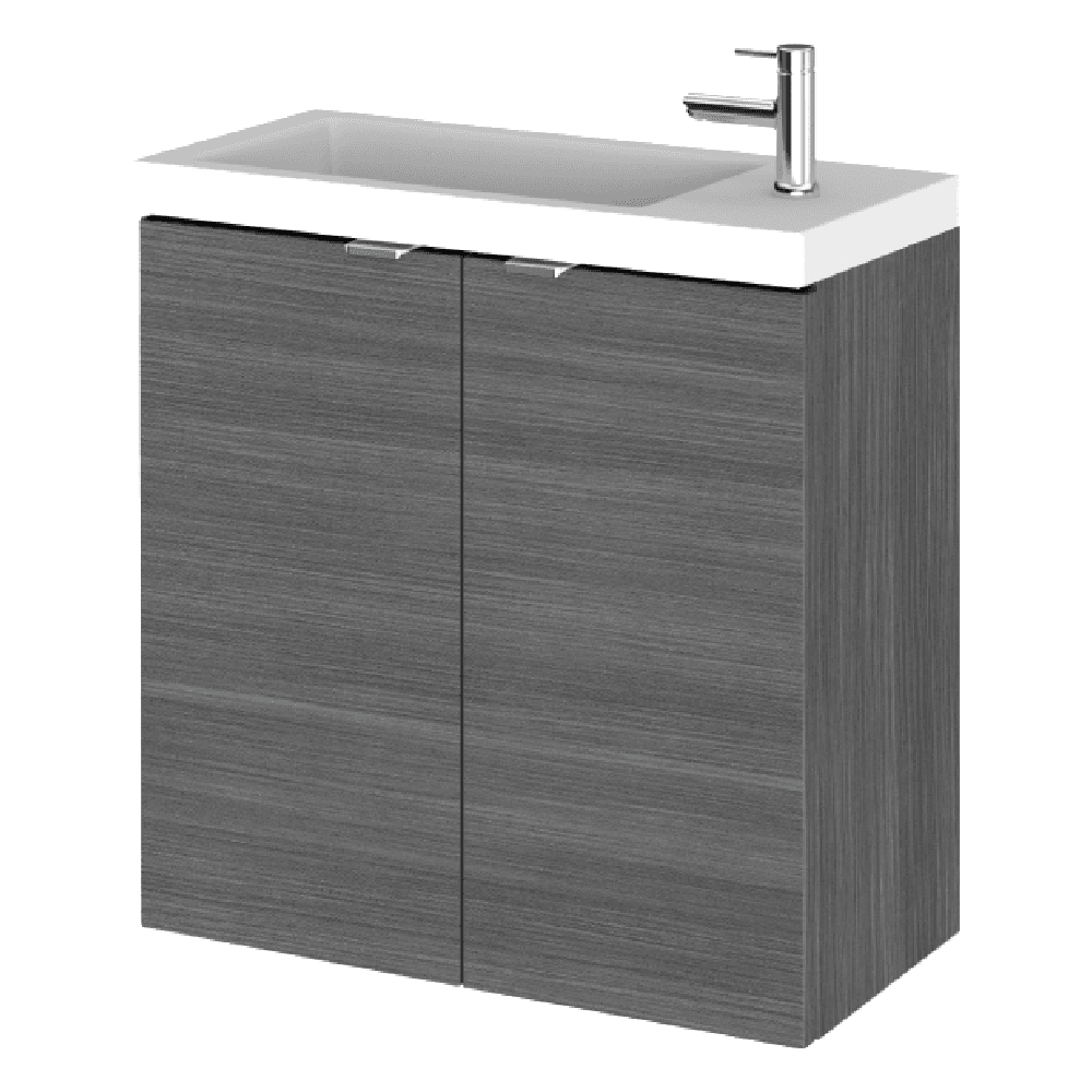 Hudson Reed Fusion 500mm Wall Hung 2-Door Vanity Unit and Basin
