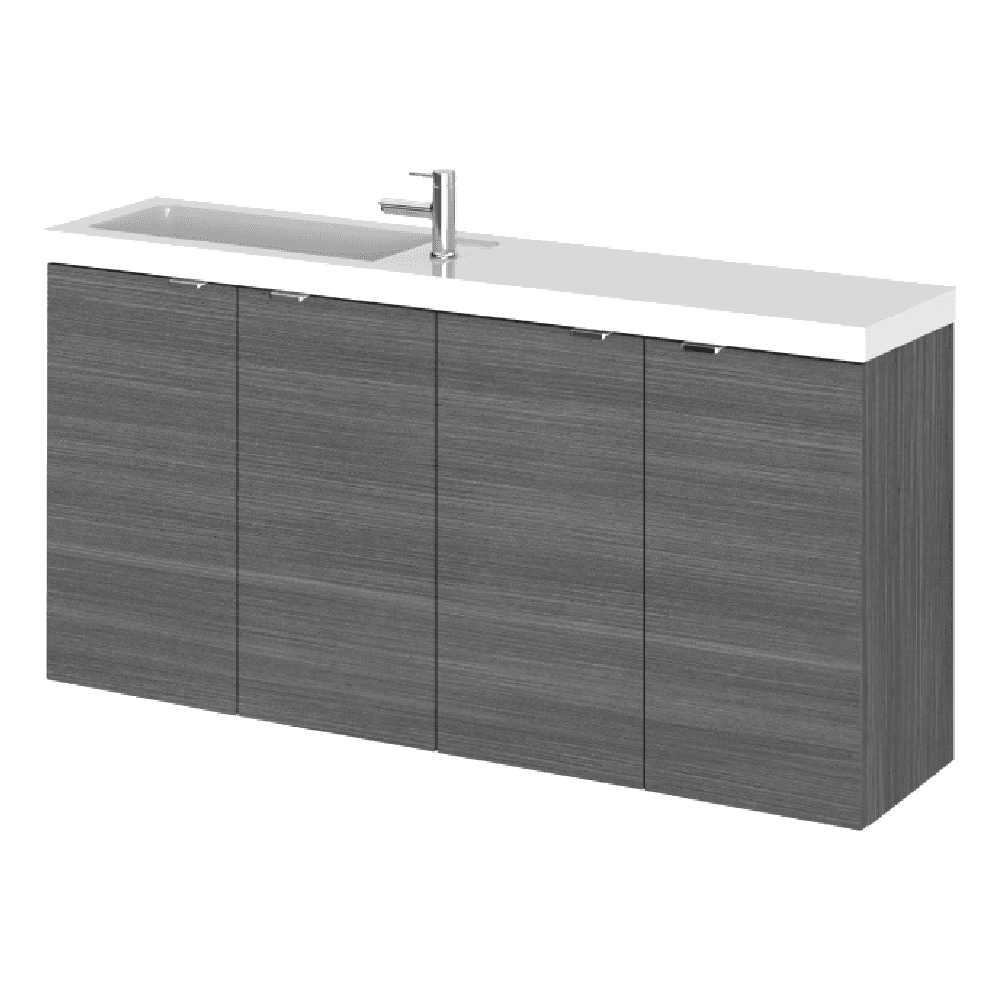 Hudson Reed Fusion 1000mm Basin and WC Combination Compact Unit with Cabinet