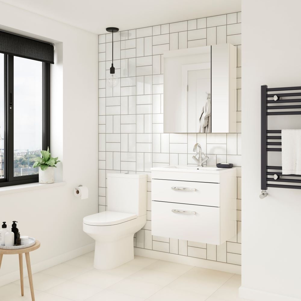 Nuie Athena Gloss White Bathroom Suite Set