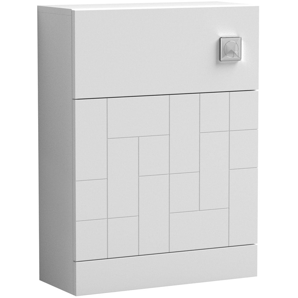 Nuie Block White Bathroom Suite Set
