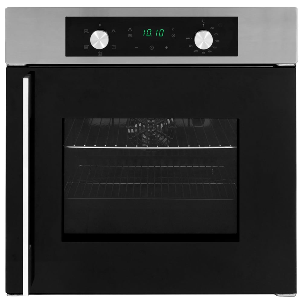 Caple 60cm Classic Side Opening Electric Black Glass Stainless Steel Single Oven C2220