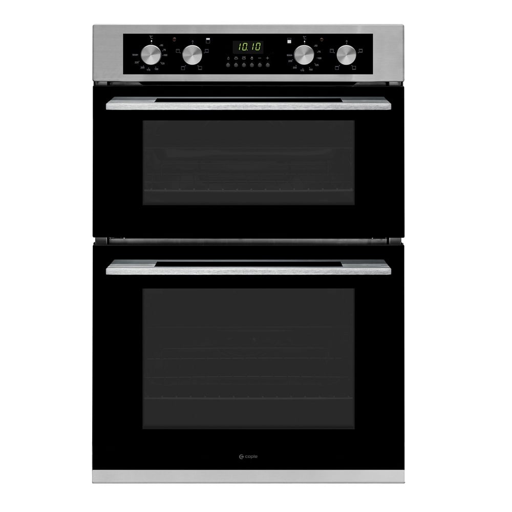 Caple 59.5cm Classic Electric Stainless Steel And Black Glass Double Oven C3246