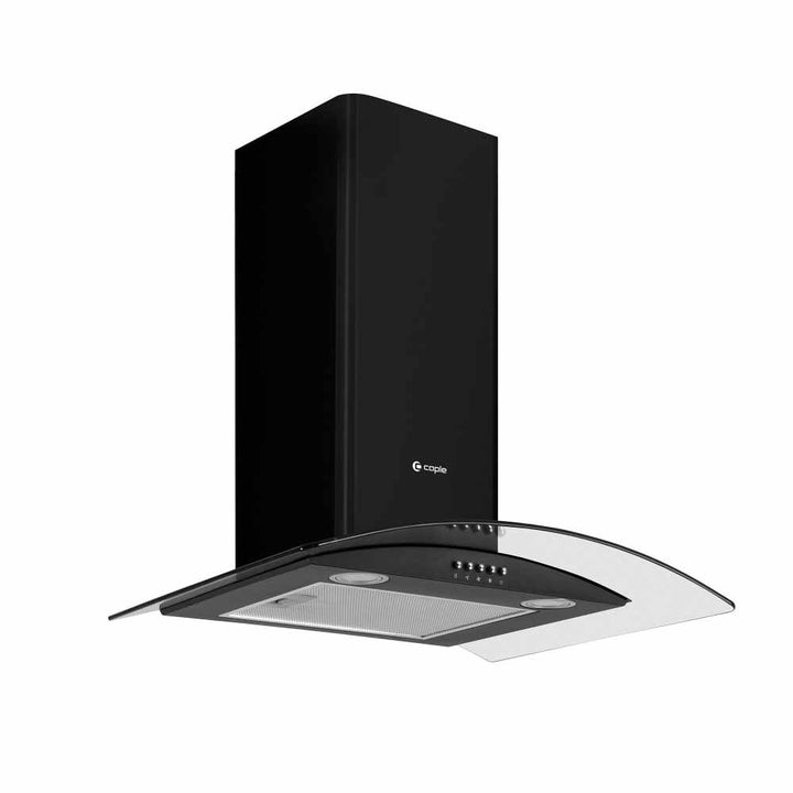 caple-595cm-black-glass-wall-chimney-hood-cgc611bk-