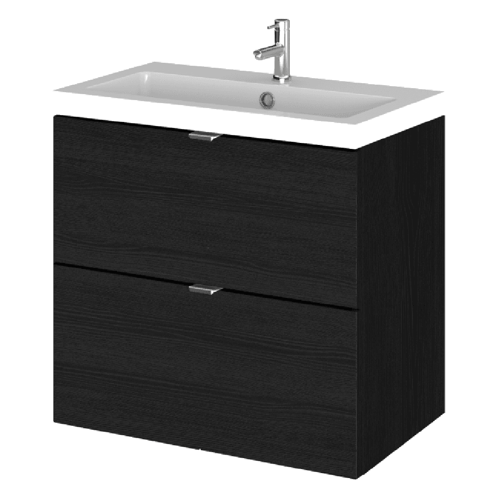 Hudson Reed Fusion 600mm Wall Hung Vanity Unit & Basin with Cabinet