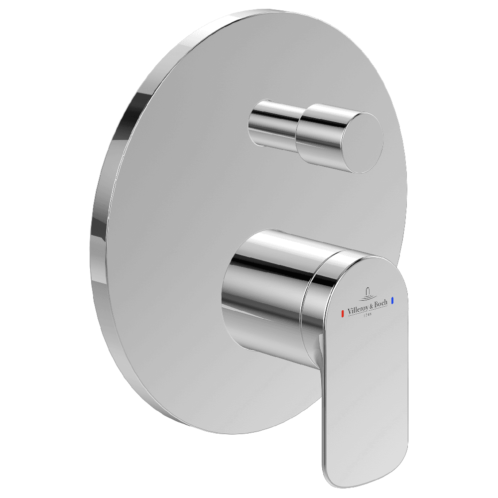 Villeroy & Boch O.novo Concealed single-lever bath / shower mixer with diverter - Chrome