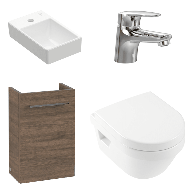 villeroy--boch-avento-arizona-oak-350-wall-hung-vanity-unit-basin--onovo-chrome-mini-mixer-with-wall-hung-toilet-combi-pack-