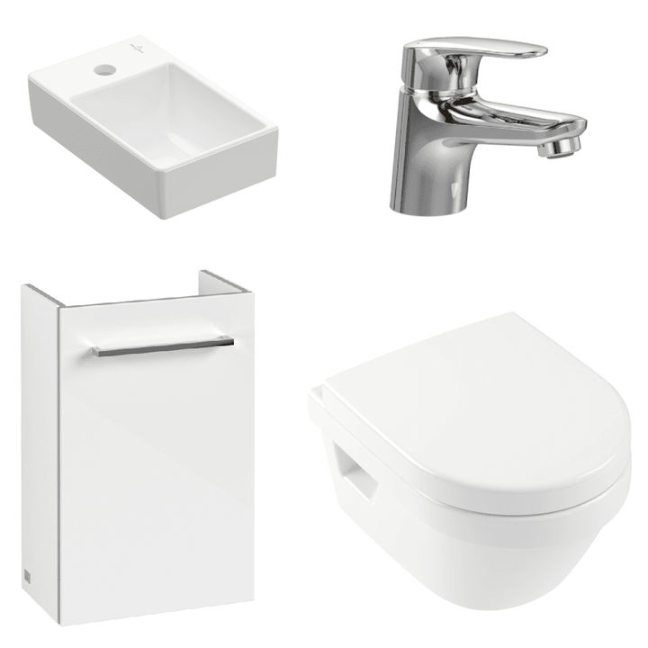 villeroy--boch-avento-crystal-white-350-wall-hung-vanity-unit-basin--onovo-chrome-mini-mixer-with-wall-hung-toilet-combi-pack-