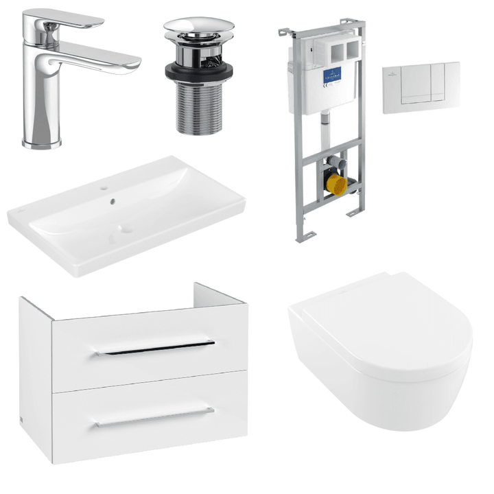 villeroy--boch-avento-crystal-white-800-wall-hung-vanity-unit-basin-chrome-waste--onovo-chrome-basin-mixer-with-wall-hung-toilet-set--frame-