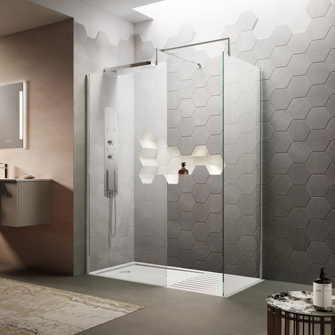 Hudson Reed Wetroom Shower Screen & Support Bar 1100mm WRSB1100