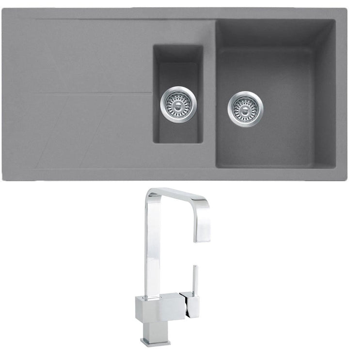 astini-livio-15-bowl-granite-grey-reversible-sink-waste--cosmo-5e-tap-
