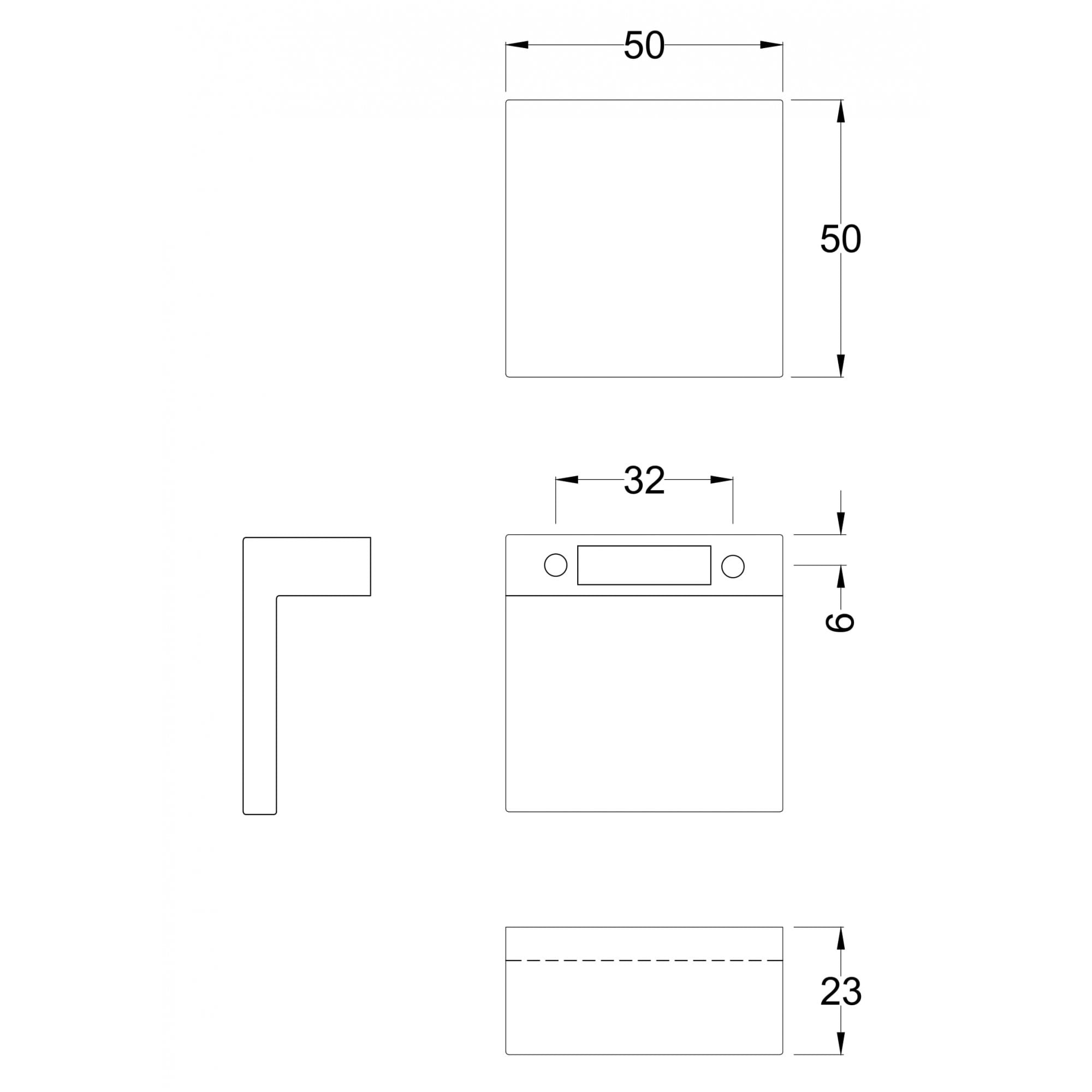 Hudson Reed Fusion Square Chrome Handles - H098