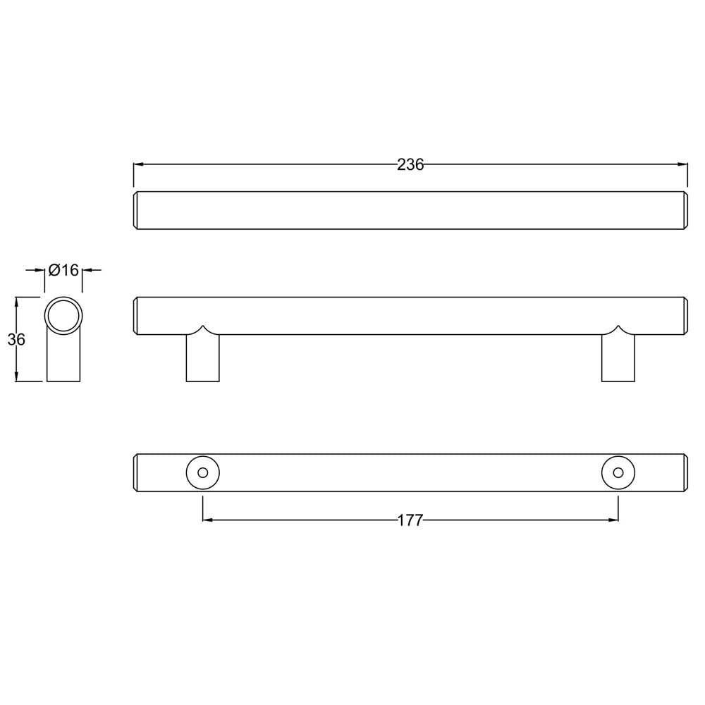 Hudson Reed Hudson Reed Bar Handle - H318