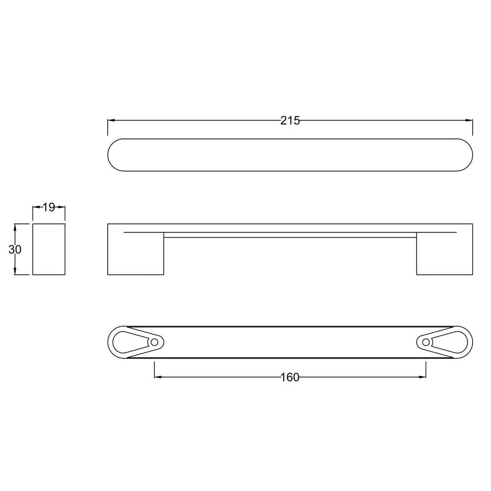 Hudson Reed Chrome Rounded Handle - H401