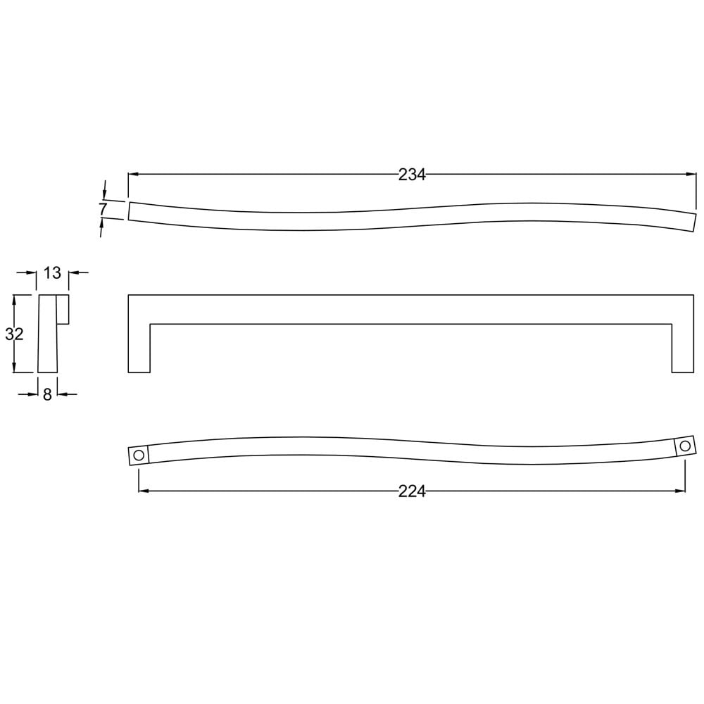 Hudson Reed Chrome Wave Handle - H471