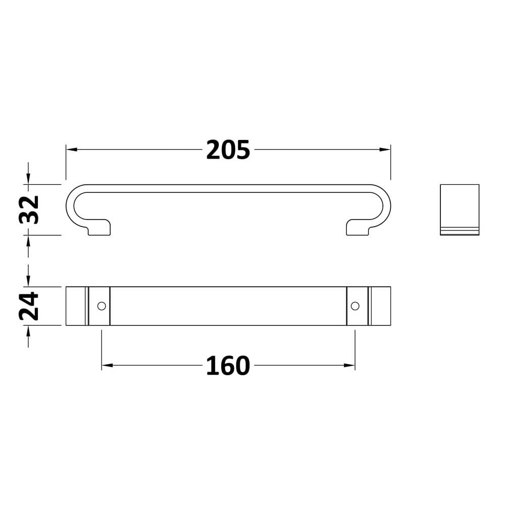 Hudson Reed Brushed Nickel Double G Handle - H919