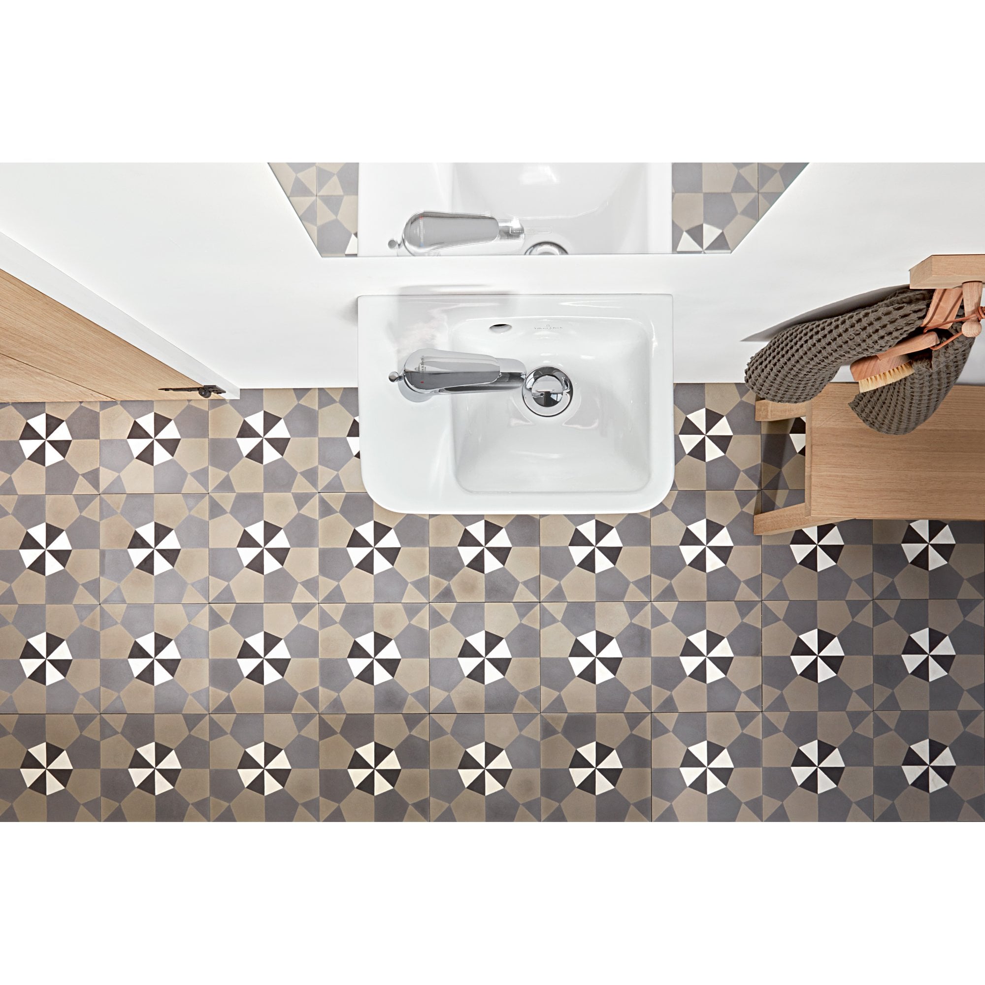 Villeroy & Boch O.novo Handwashbasin Compact, 360 x 250 x 145 mm, White Alpin, with overflow, unpolished