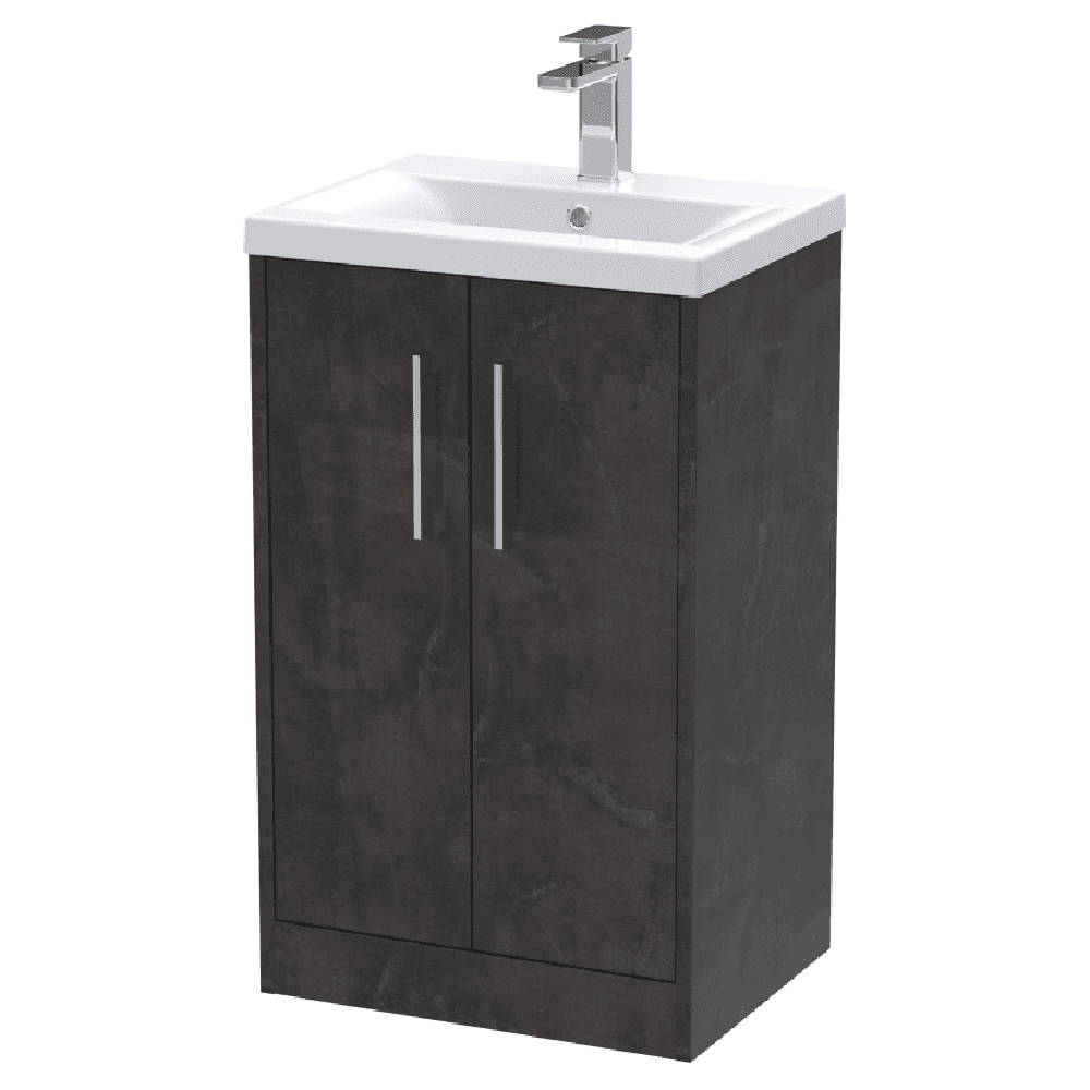 Hudson Reed Juno Floor Standing 2-Door Vanity Unit & Basin