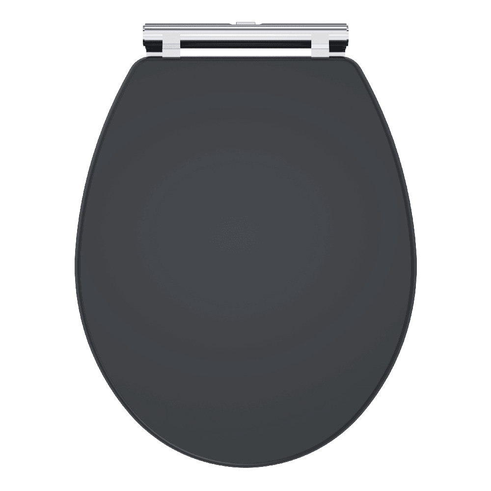 Nuie Classique Satin Anthracite Soft Close Wooden Toilet Seat
