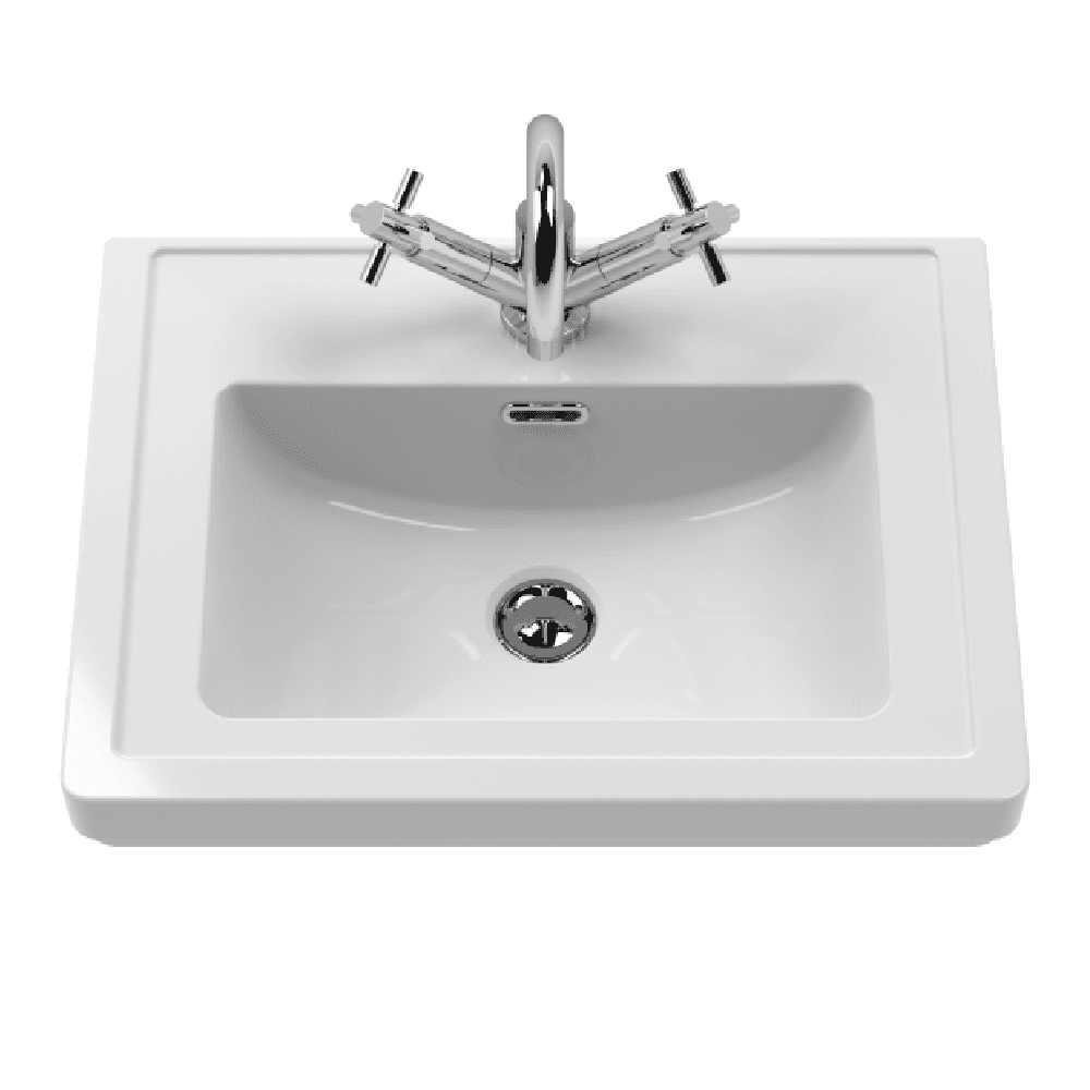 Nuie Classique 600 Floor Standing 2-Door Vanity Unit with 1TH Basin