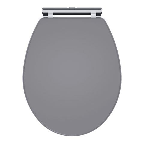 Nuie Classique Satin Grey Soft Close Wooden Toilet Seat