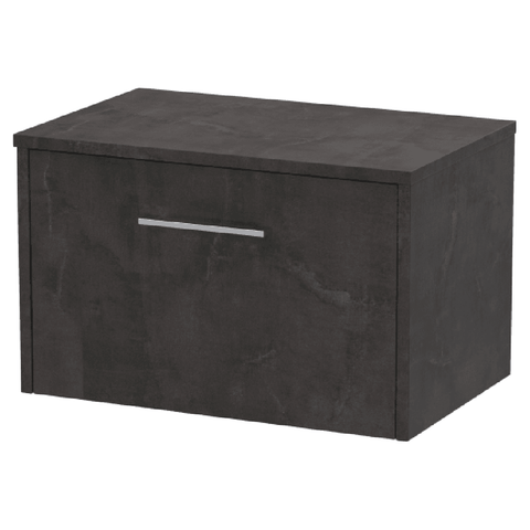 Hudson Reed Juno Metallic Slate Wall Hung 1-Drawer Vanity Unit & Worktop JNU2622W
