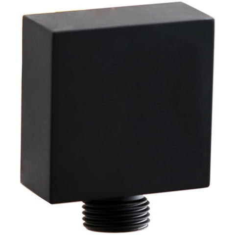 Niagara Observa Matt Black Modern Wall Mounted Square Outlet Elbow 9361BL