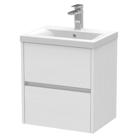 Hudson Reed Havana White Ash 500 Wall Hung 2-Drawer Vanity Unit & Basin