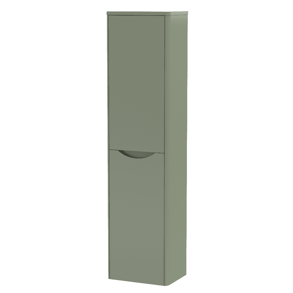Nuie Lunar Satin 350 2 Door Tall Unit Bathroom Storage Cabinet