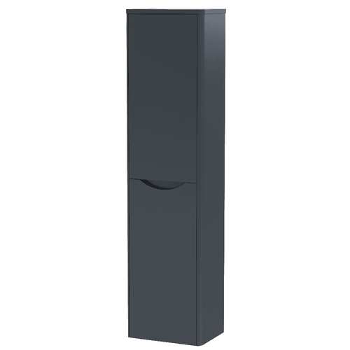 Nuie Lunar Satin 350 2 Door Tall Unit Bathroom Storage Cabinet