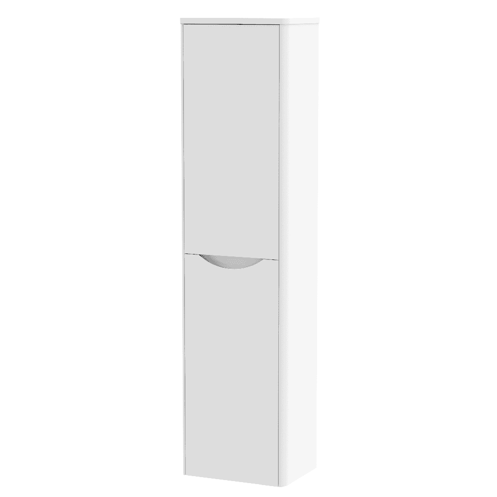 Nuie Lunar Satin 350 2 Door Tall Unit Bathroom Storage Cabinet