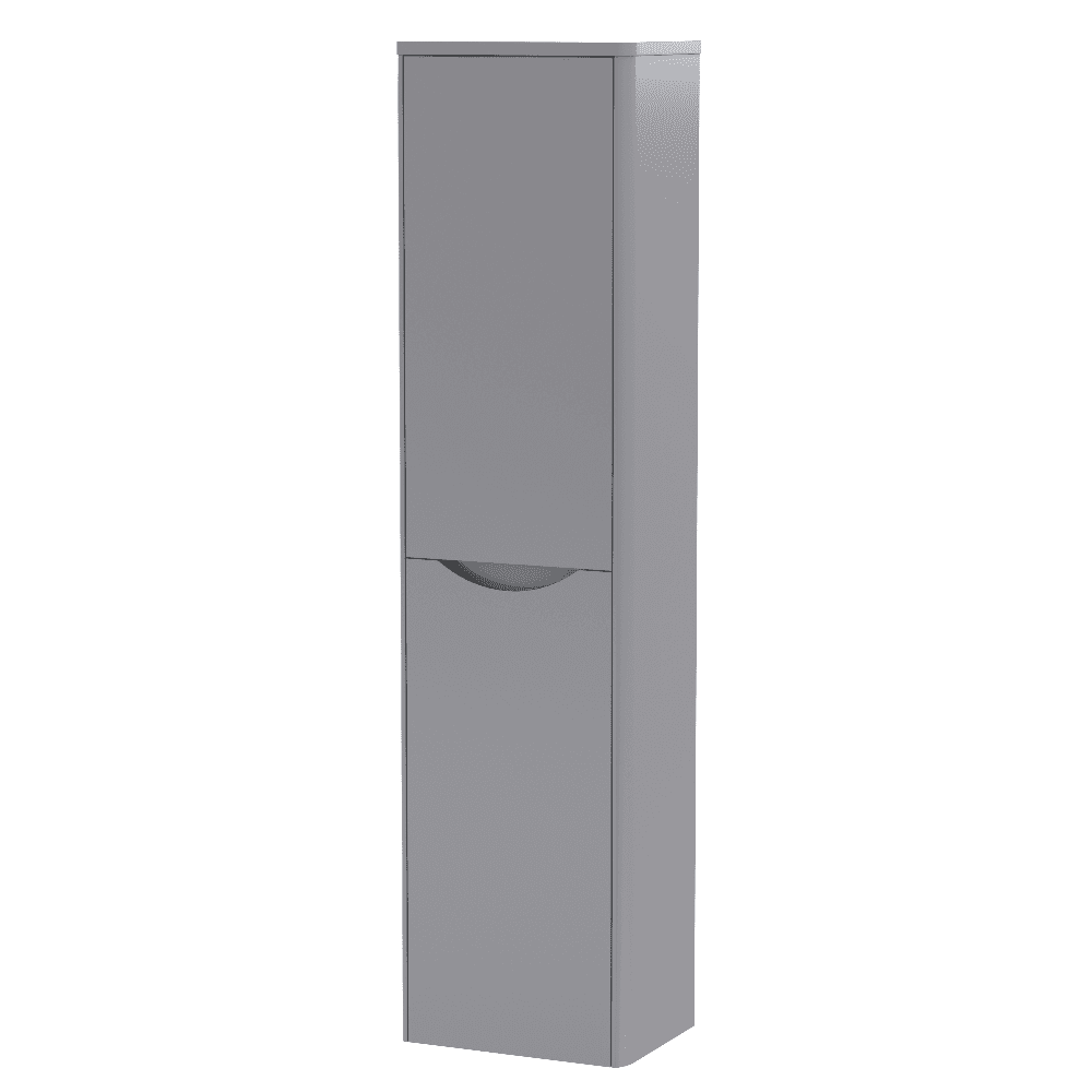 Nuie Lunar Satin 350 2 Door Tall Unit Bathroom Storage Cabinet