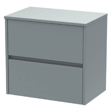 Hudson Reed Havana Coastal Grey 600 Wall Hung 2-Drawer Vanity Unit & Worktop HAV2304W