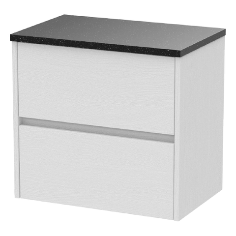 Hudson Reed Havana White Ash 600 Wall Hung 2-Drawer Vanity Unit & Worktop HAV2104LSB