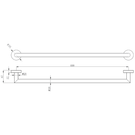 astini-melbourne-matte-black-round-single-towel-rail-
