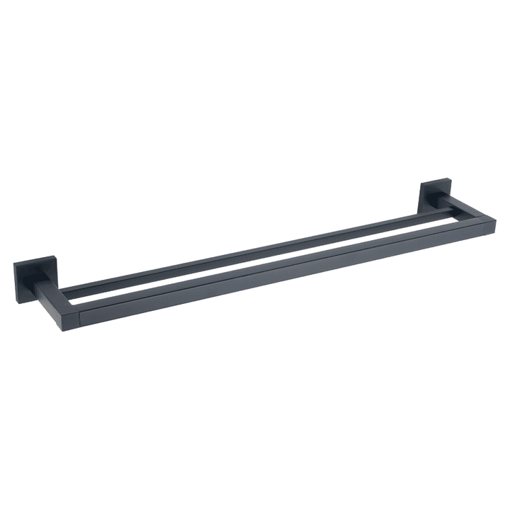 astini-sydney-matte-black-square-double-towel-rail-