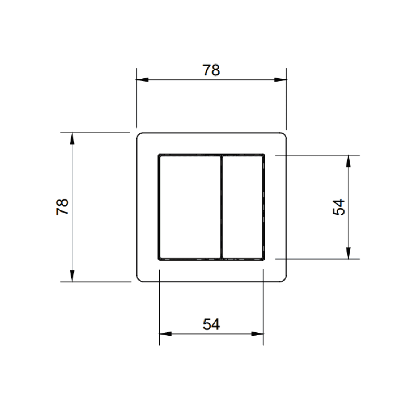 Astini Square Flush Button
